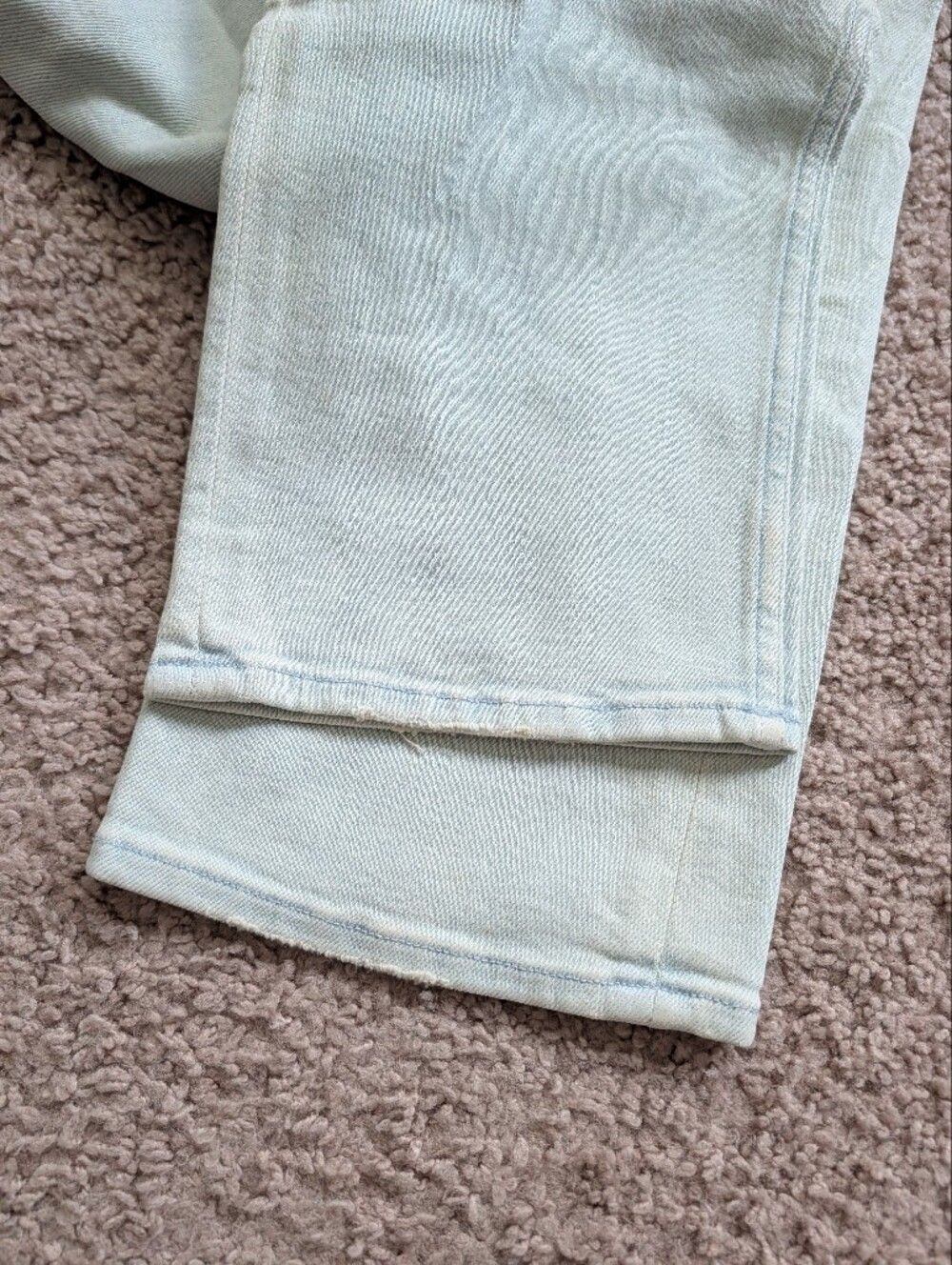 MOTHER Women Pina Colada Paradise Light Blue The Pixie Tomcat Ankle Jean Size 26 - Picture 10 of 16